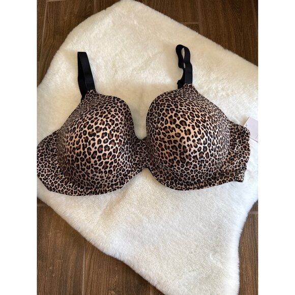 Auden size 40DD Full coverage Lightly lined T-shirt bra, New Cheetah print - Picture 2 of 7